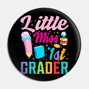 little miss 1st Grade Grader girls 1st day back to school Pin