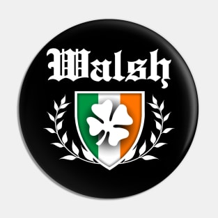 Walsh Shamrock Crest Pin