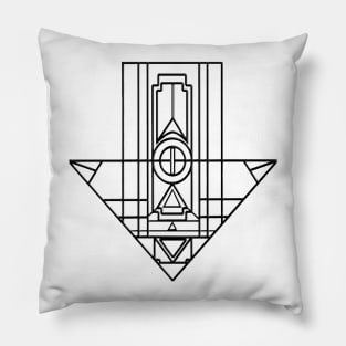 Geometric Arrow Outline Pillow