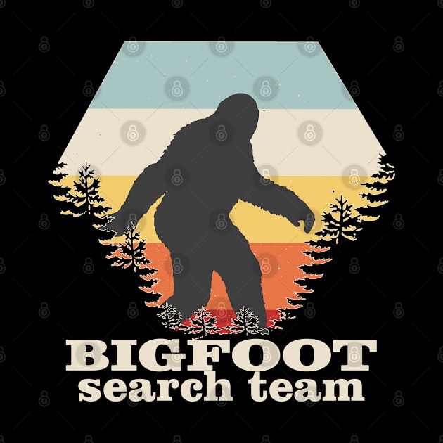 Bigfoot Search Team and Sasquatch T Shirts by DHdesignerPublic