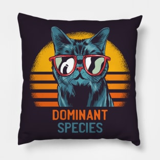 funny cat – Dominant species (dark) Pillow