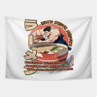 Martial Arts Ramen Noodles Fusion Sumo Wrestler Tapestry