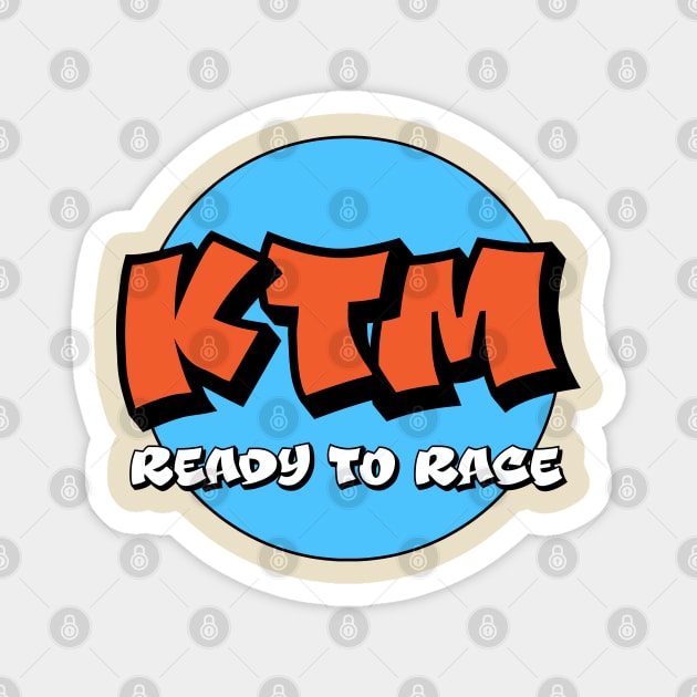 KTM Orange Race Magnet by Shiyi Studio