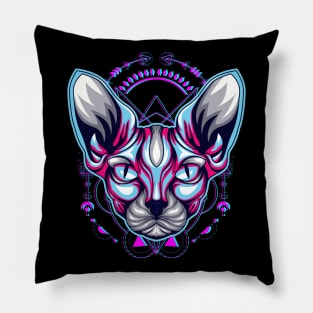 cat sphynx Pillow