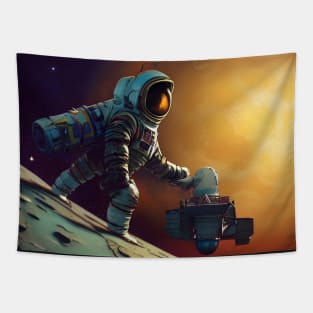 Walking on the Moon Tapestry