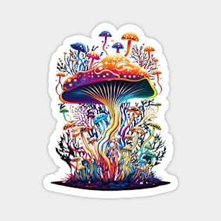 Magic Mushroom Psychedelic Design - Original Artwork Magnet