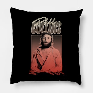 Phil Collins /// Retro Design Pillow