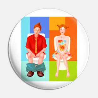 Boy and Girl Pin