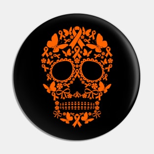 Tattoo Skull Multiple Sclerosis Awareness Halloween Pin