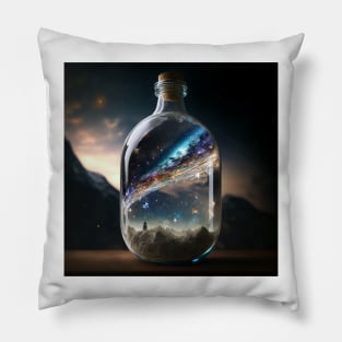 Universe in a glass bottle 2 Pillow