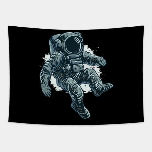 Blue Sky Flying Astronaut Tapestry