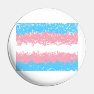 Trans Flag Painted Swirls Design Pin