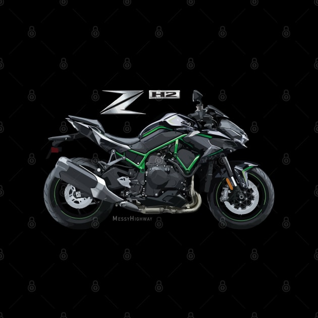 Kawasaki Z H2 20 black, sl by MessyHighway