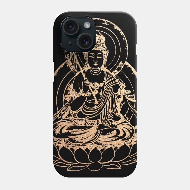 Buddha Gold Illustration Phone Case by epoliveira