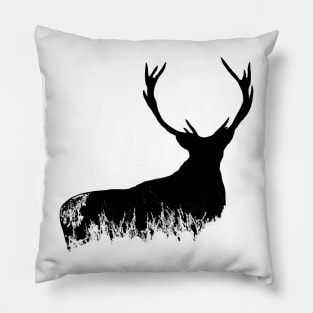 Stag Silhouette Pillow