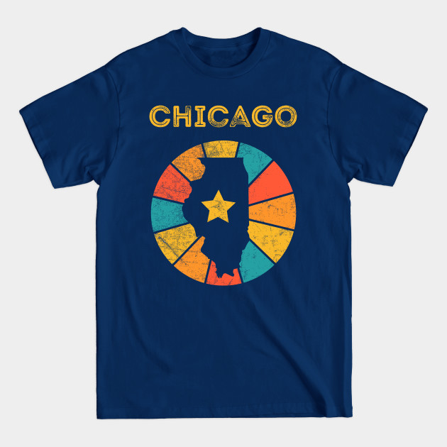 Disover Chicago Illinois Vintage Distressed Souvenir - Chicago Illinois - T-Shirt