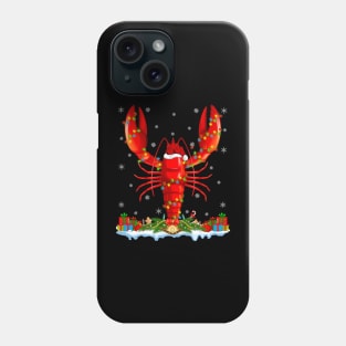 Crawfish Lover Family Matching Santa Hat Crawfish Christmas Phone Case