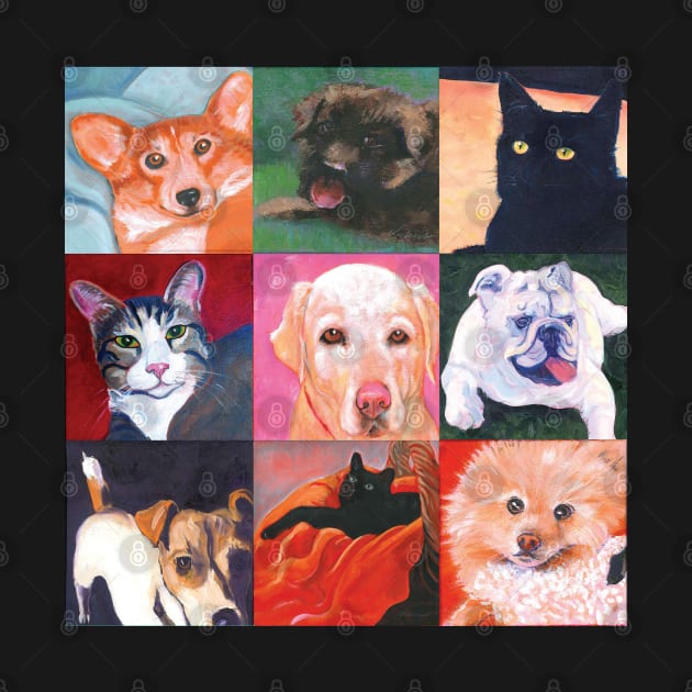 Collage of nine pets by HelenDBVickers