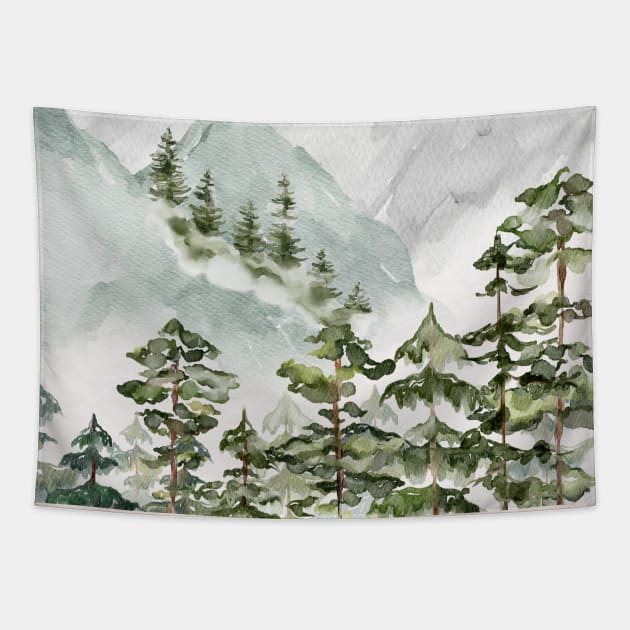 Pinery and Mountain Part 2 Tapestry by the nature buff