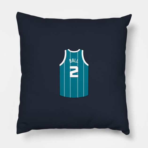 Lamelo Ball Charlotte Jersey Qiangy Pillow by qiangdade