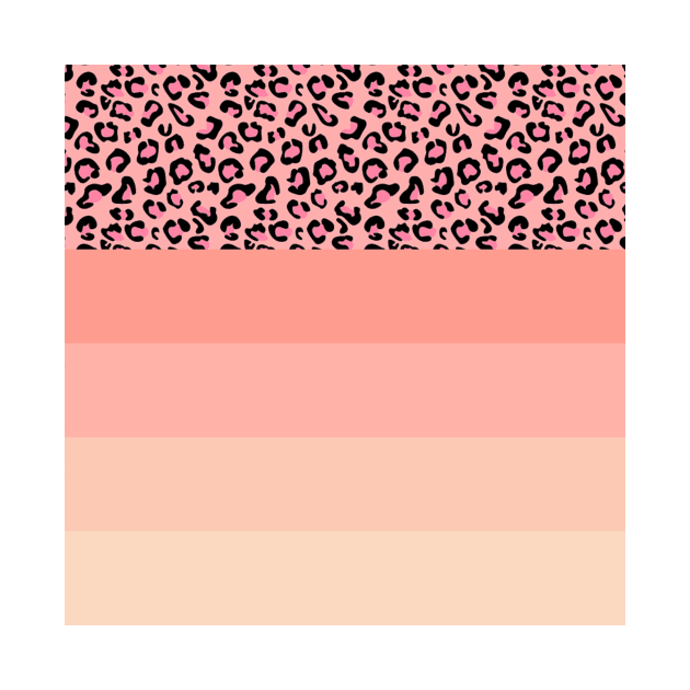 Pink pastel lines Leopard by camilovelove