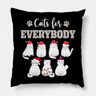 Cats For Everybody Christmas Funny Christmas cats Pillow