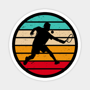 Tennis Vintage Retro Tennis Player Athlete Magnet