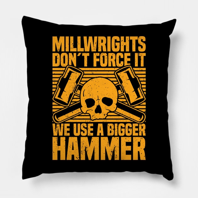 Millwright Hammer Millwrights Pillow by medd.art