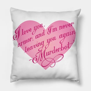 A Murderbot Valentine Pillow