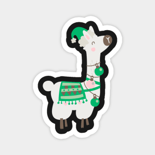 Christmas llama Magnet