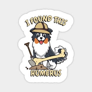 I found this humerus - collie dog Magnet