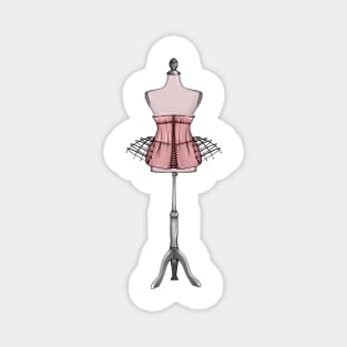 Hand-drawn illustration of fashion designer mannequin Magnet