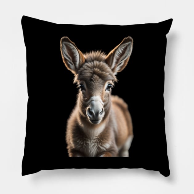 Baby donkey Pillow by MetallGuinea74