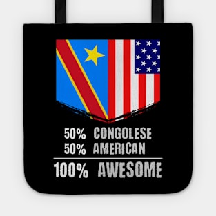 50% Congolese 50% American 100% Awesome Immigrant Tote