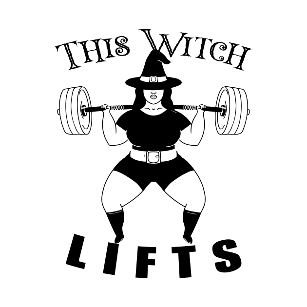 This witch Lifts Powerlifter witch Funny Halloween Gym by SusanaDesigns