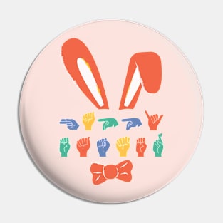 ASL Happy Easter IV - Cute Easter Pin