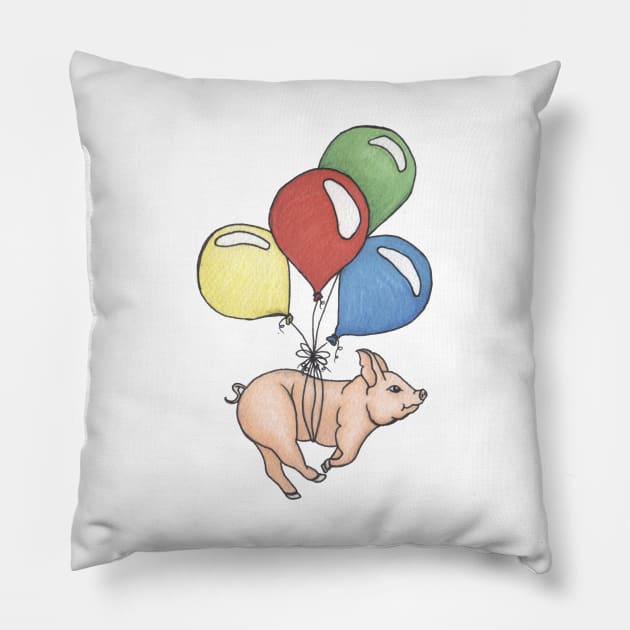 Balloon Piggy Pillow by DILLIGAFM8