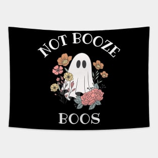 Vintage Not Booze Boos, Funny Halloween Cute Retro Tapestry