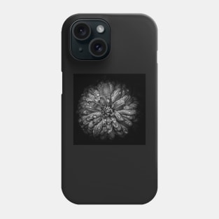 Backyard Flowers In Black And White 44 Phone Case