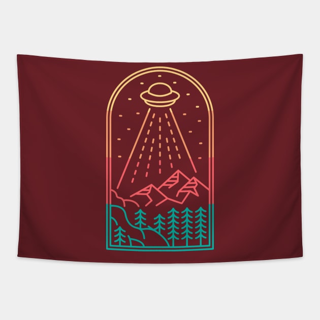 UFO Adventures Tapestry by VEKTORKITA