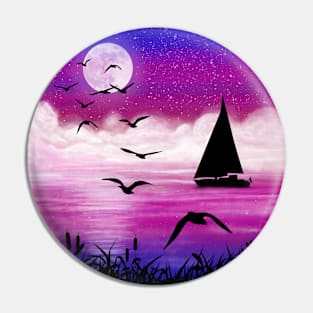 Crossing Over The Misty Seas Pin