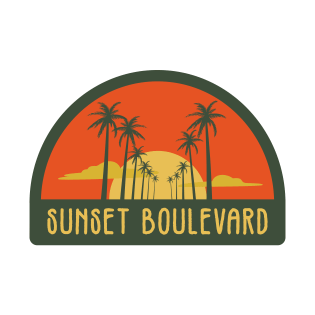 Vintage sunset boulevard by waltzart