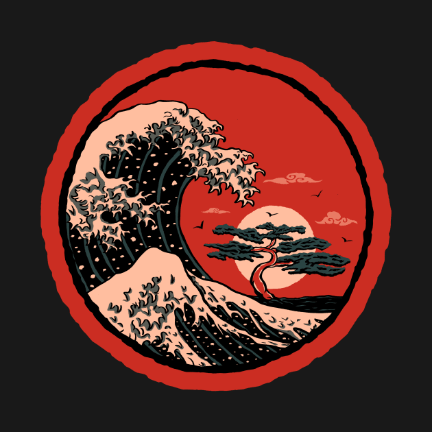 Sunset Wave Bonsai by thewizardlouis