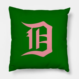 Pink  Detroit D Pillow