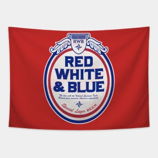 Red White & Blue Lager Retro Defunct Beer Tapestry