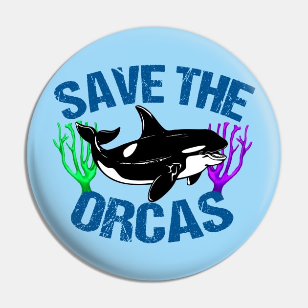 Save the Orcas Pin by epiclovedesigns