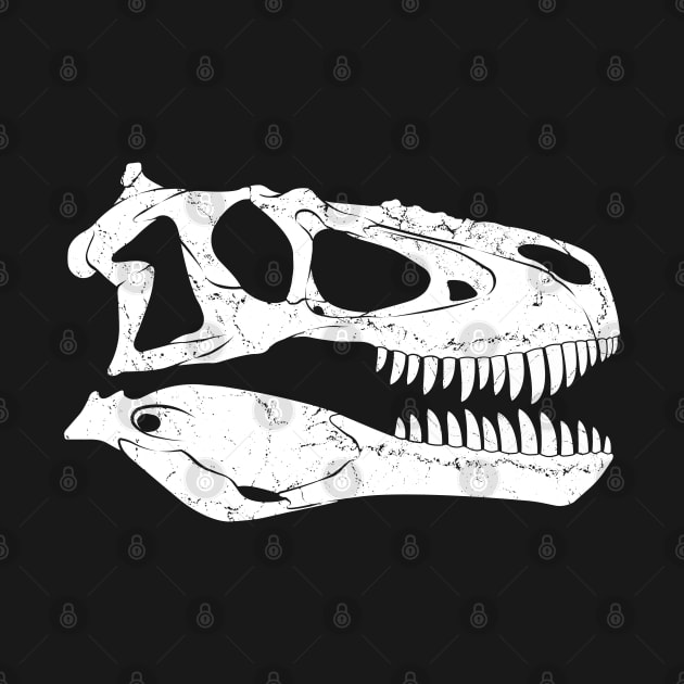 Daspletosaurus fossil skull by NicGrayTees