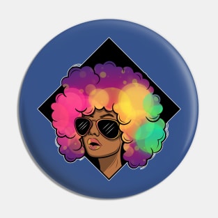 Pride Latina Afro Queen hispanic columbian gift present Pin