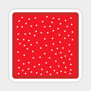red and white polka dot pop art Magnet