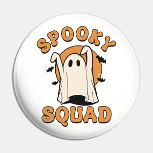 Spooky squad groovy ghost Pin